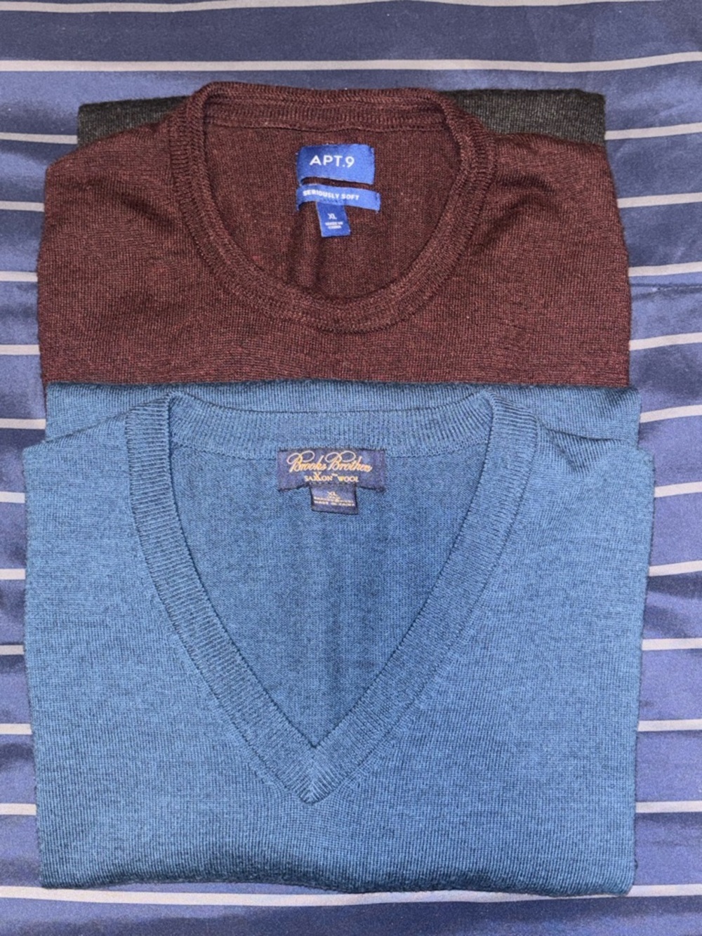 Bundle of 2 Men's Wool Sweaters XL Brooks Brothers and Apt. 9